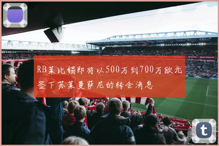 RB莱比锡即将以500万到700万欧元签下苏莱曼萨尼的转会消息